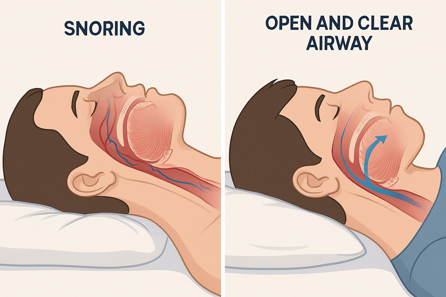Comparison of back vs side sleeping positions and their effect on airway obstruction