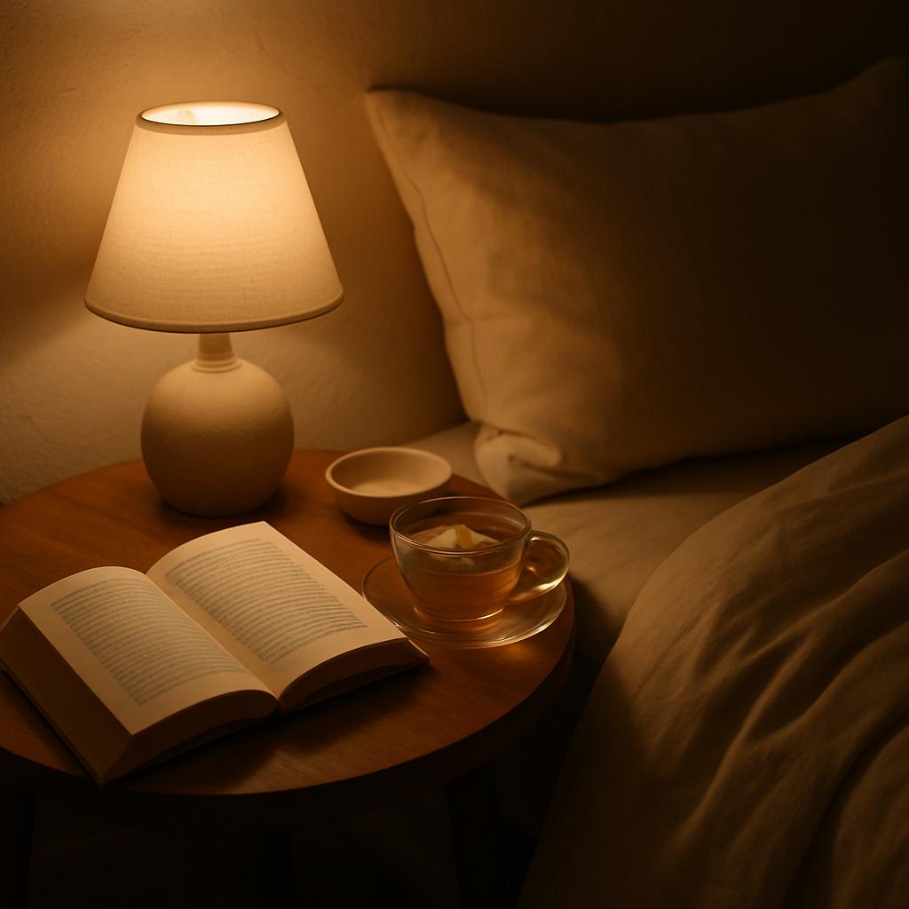 Person checking clock during nighttime awakening