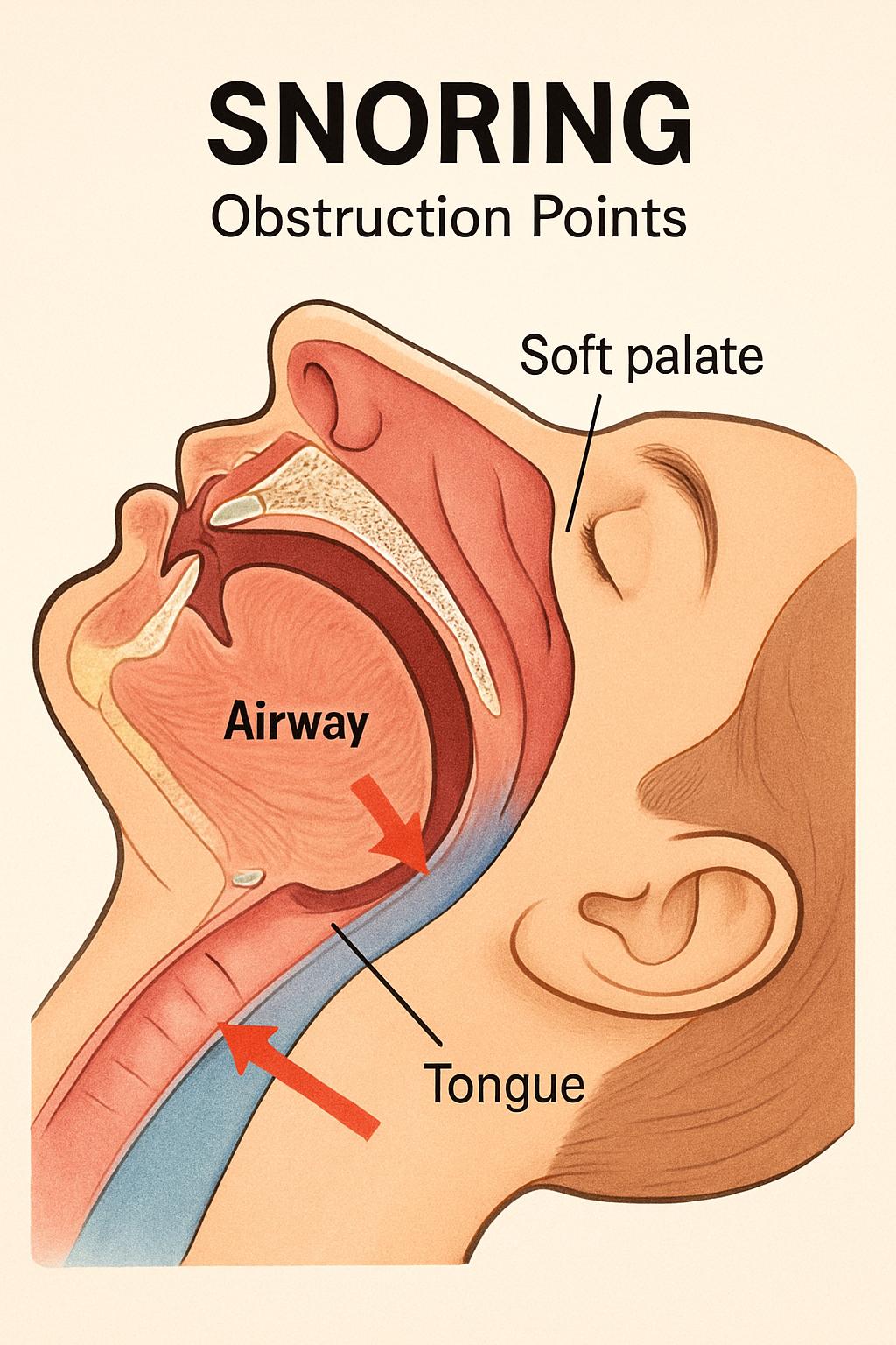 Person sleeping peacefully without snoring